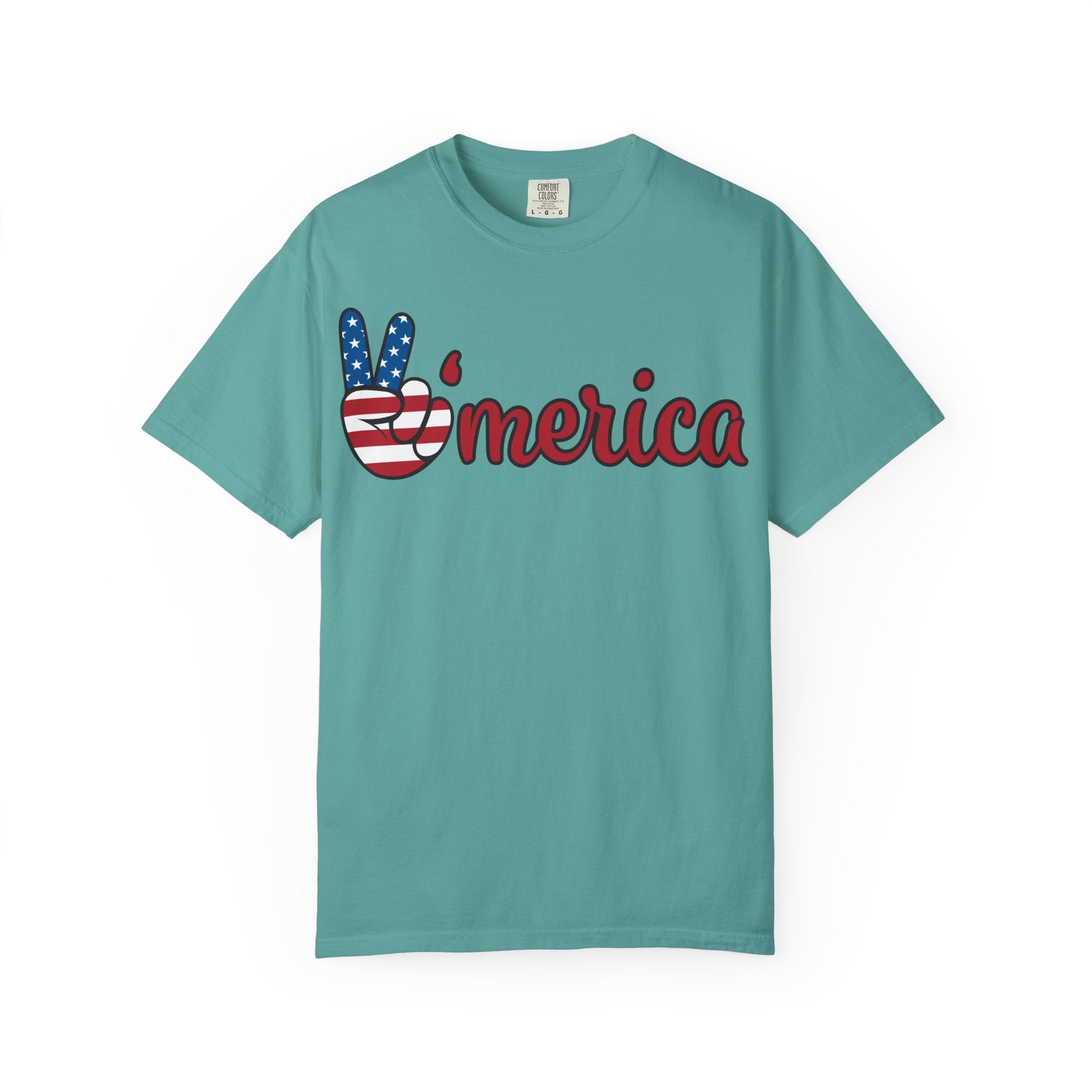 'Merica Peace Sign T-Shirt — Patriotic USA Flag Graphic Tee for 4th of July