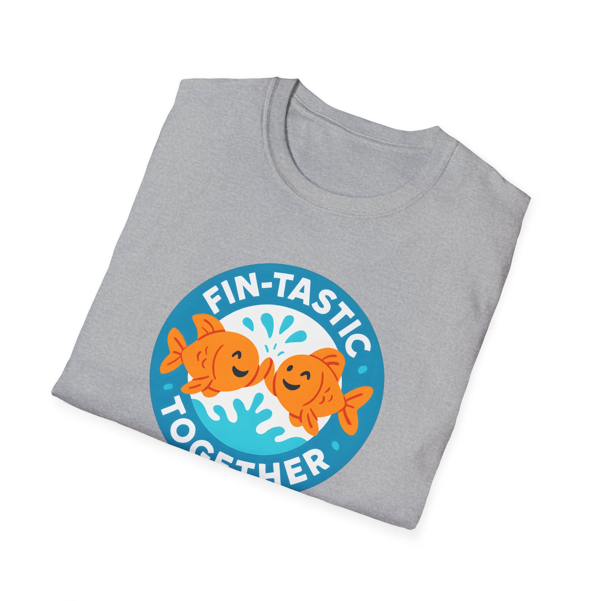 T-Shirt — "Fin-Tastic Together" Cute Goldfish Couple Graphic Tee