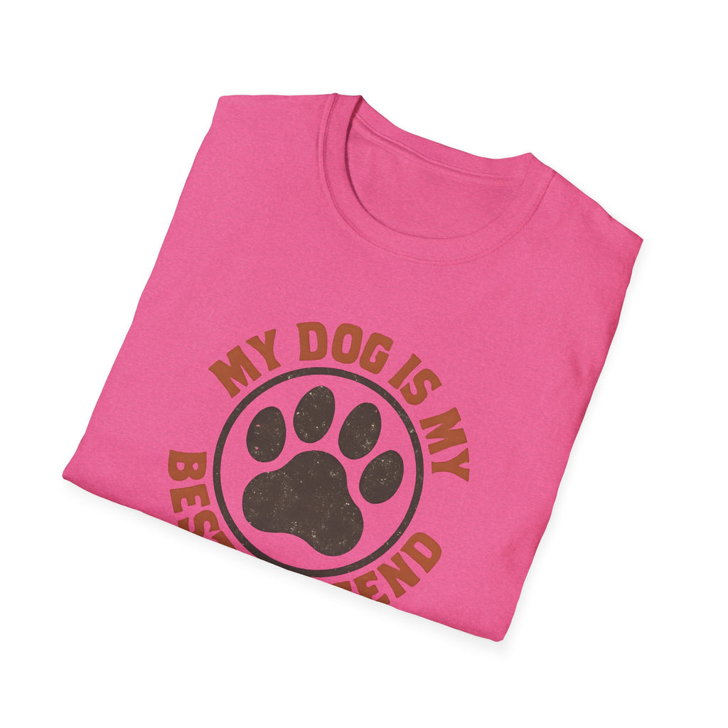Dog Lover T‑Shirt — "My Dog Is My Best Friend" Paw Print Tee