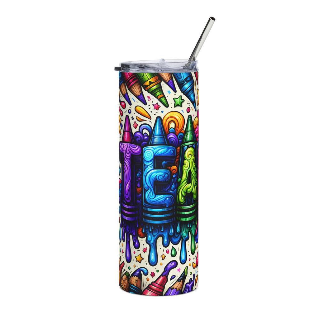 Colorful Drippy Crayon Teacher 20oz Tumbler