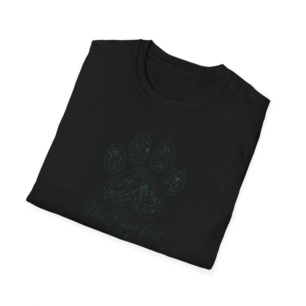 Paw-fect Life T-Shirt — Floral Paw Print Tee for Dog & Cat Lovers