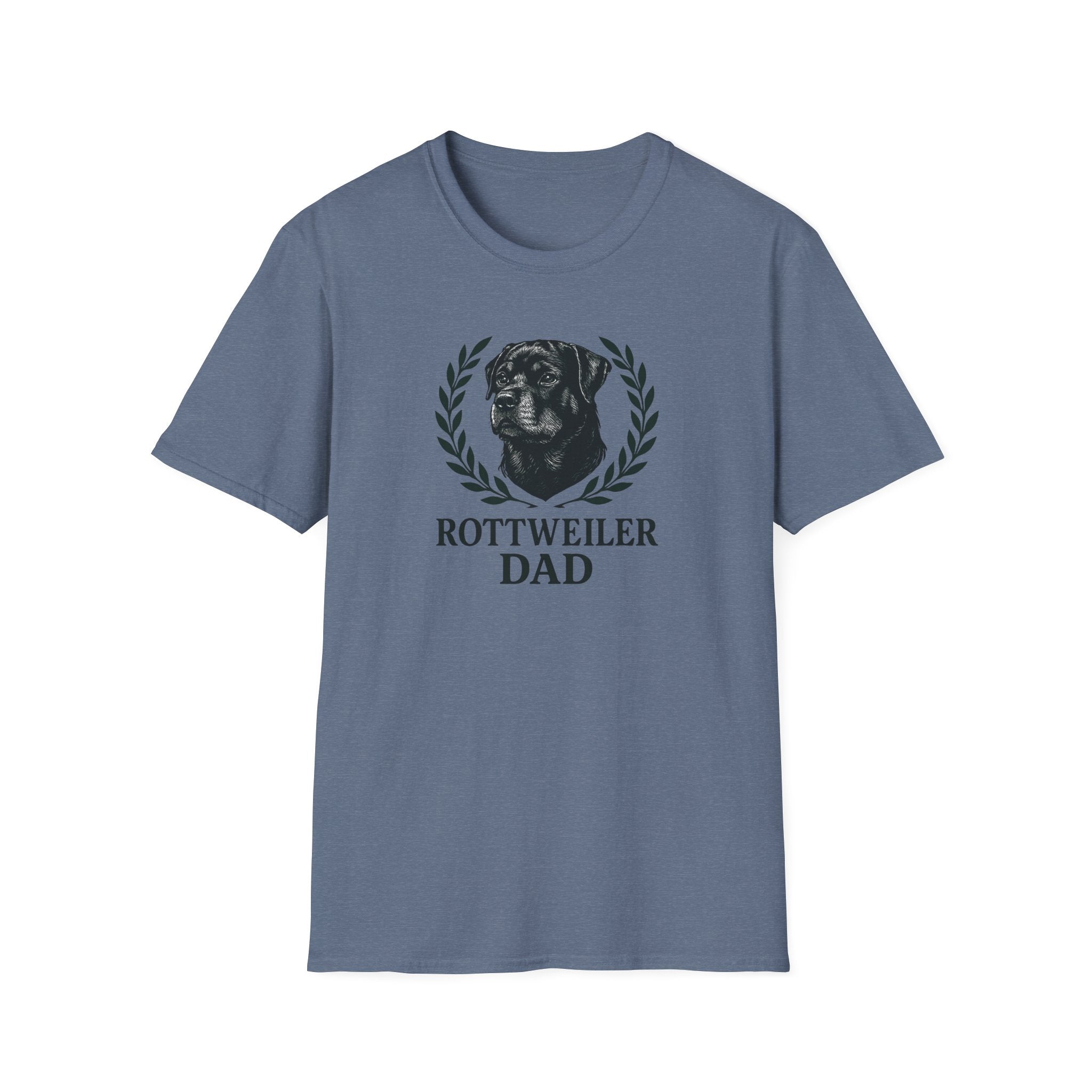 Rottweiler Dad T-Shirt — Dog Dad Tee with Rottweiler Portrait