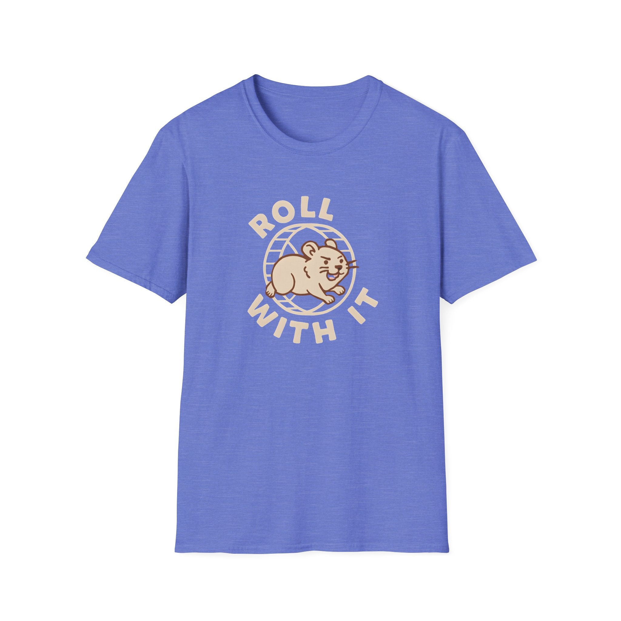 T-Shirt — "Roll With It" Cute Hamster Graphic Tee