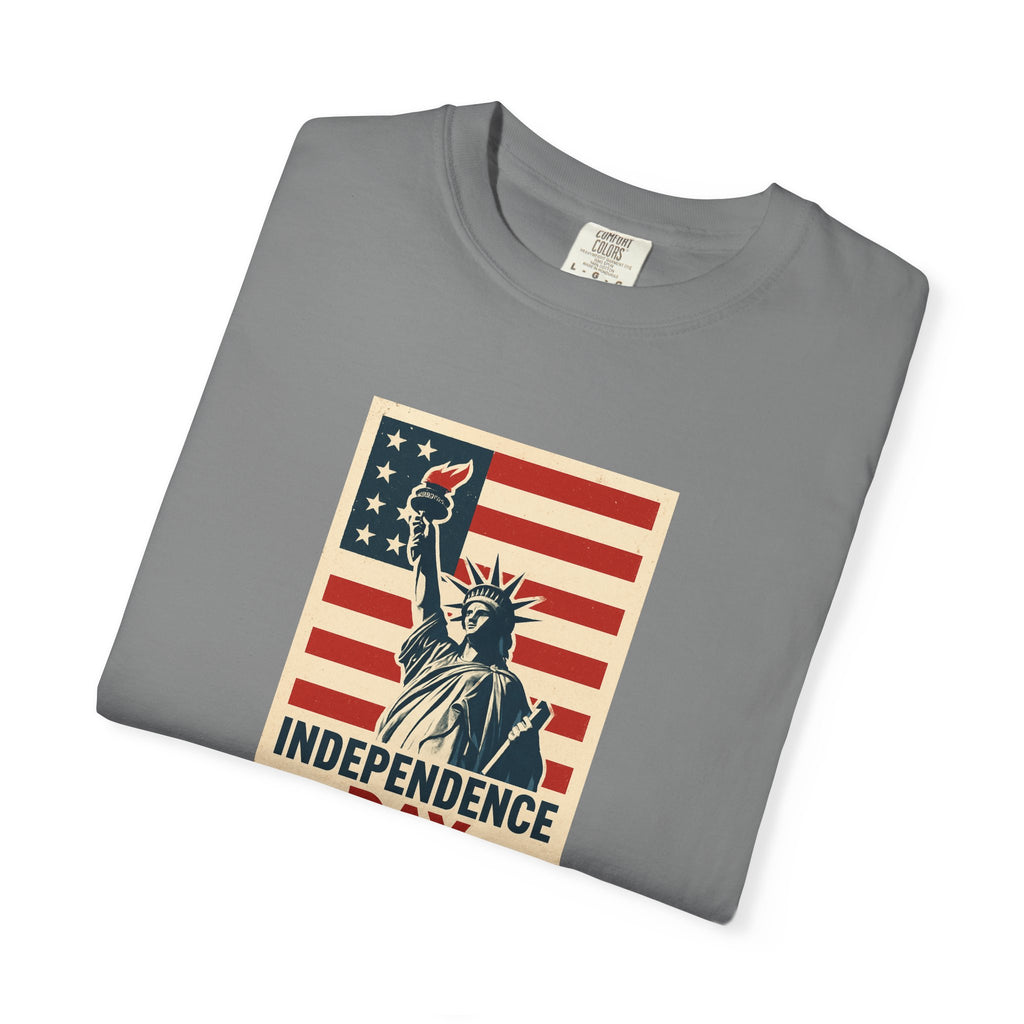 Independence Day T-Shirt – Statue of Liberty American Flag July 4th Graphic Tee