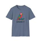 Winging It Parrot T-Shirt — Cute Skateboard Bird Graphic Tee