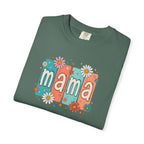 Mama Floral Tee — Retro Block Letter Mother's Day T-Shirt