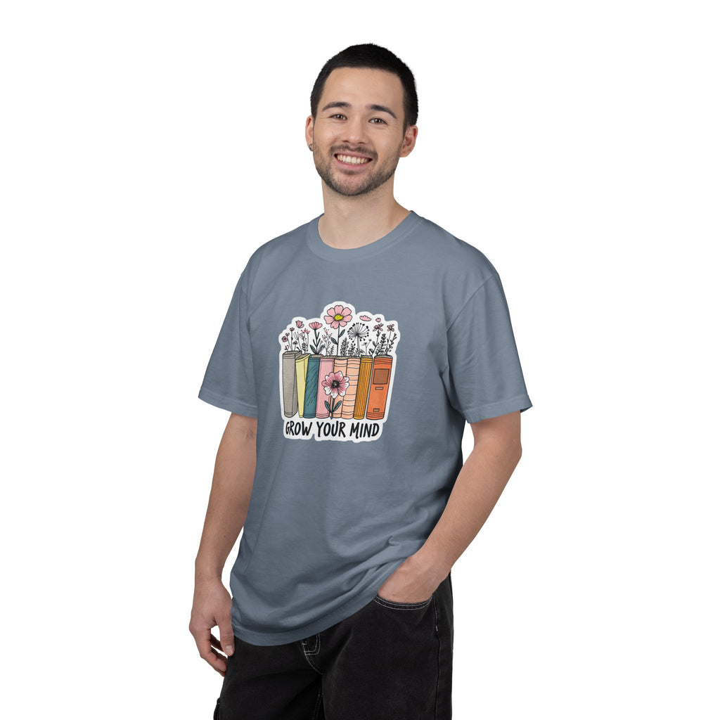 Grow Your Mind Book Stack T-Shirt