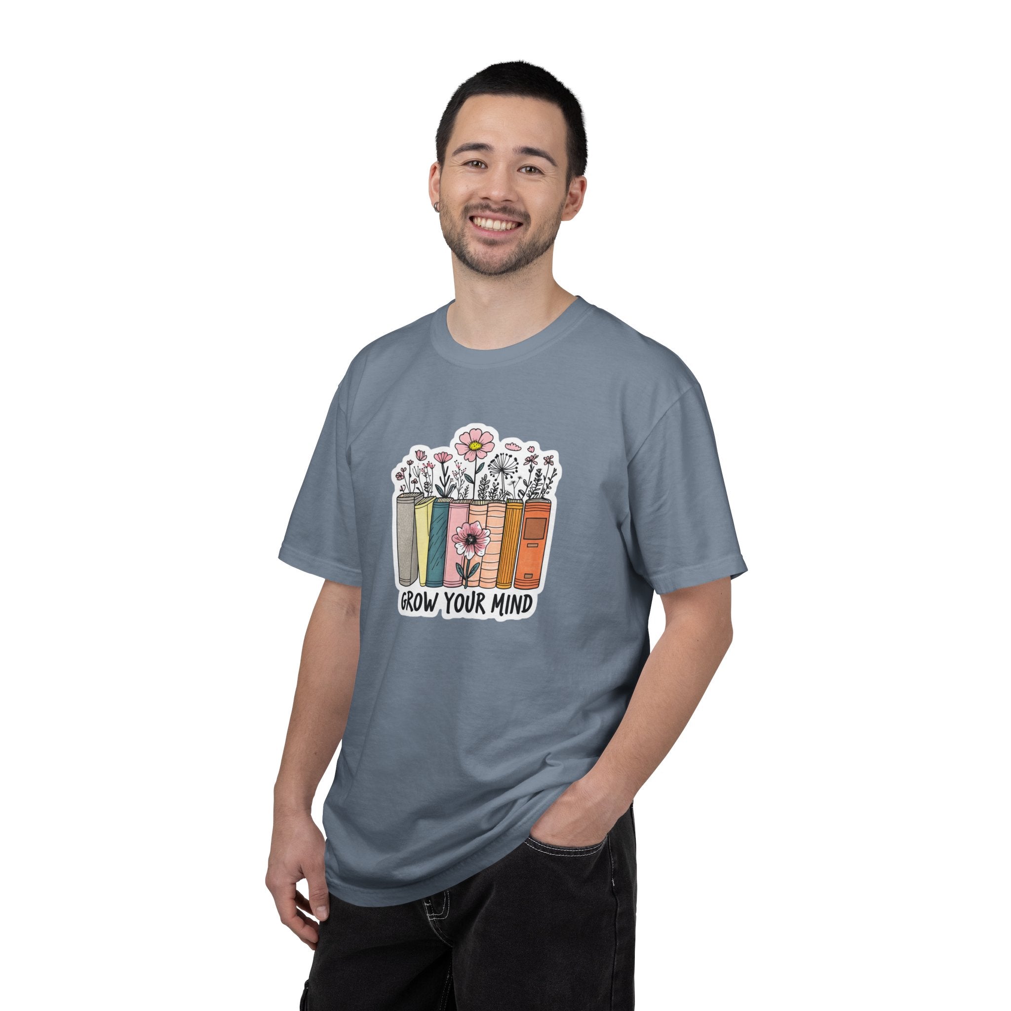 Grow Your Mind Book Stack T-Shirt