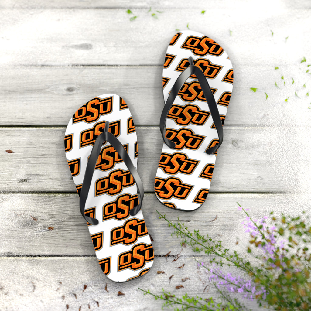 OSU Pattern Flip Flops – Oklahoma State Logo Beach Sandals