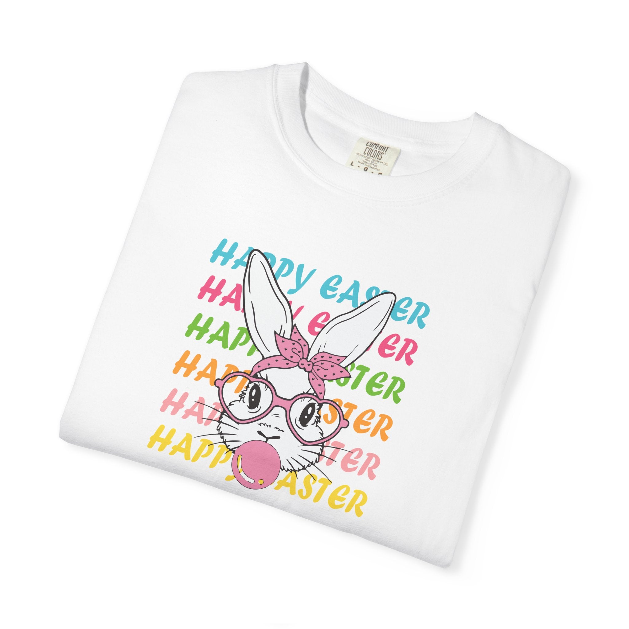 Easter Bunny Glasses T-Shirt — Happy Easter Pastel Graphic Tee