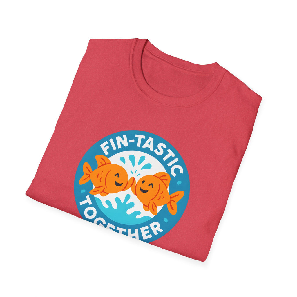 T-Shirt — "Fin-Tastic Together" Cute Goldfish Couple Graphic Tee