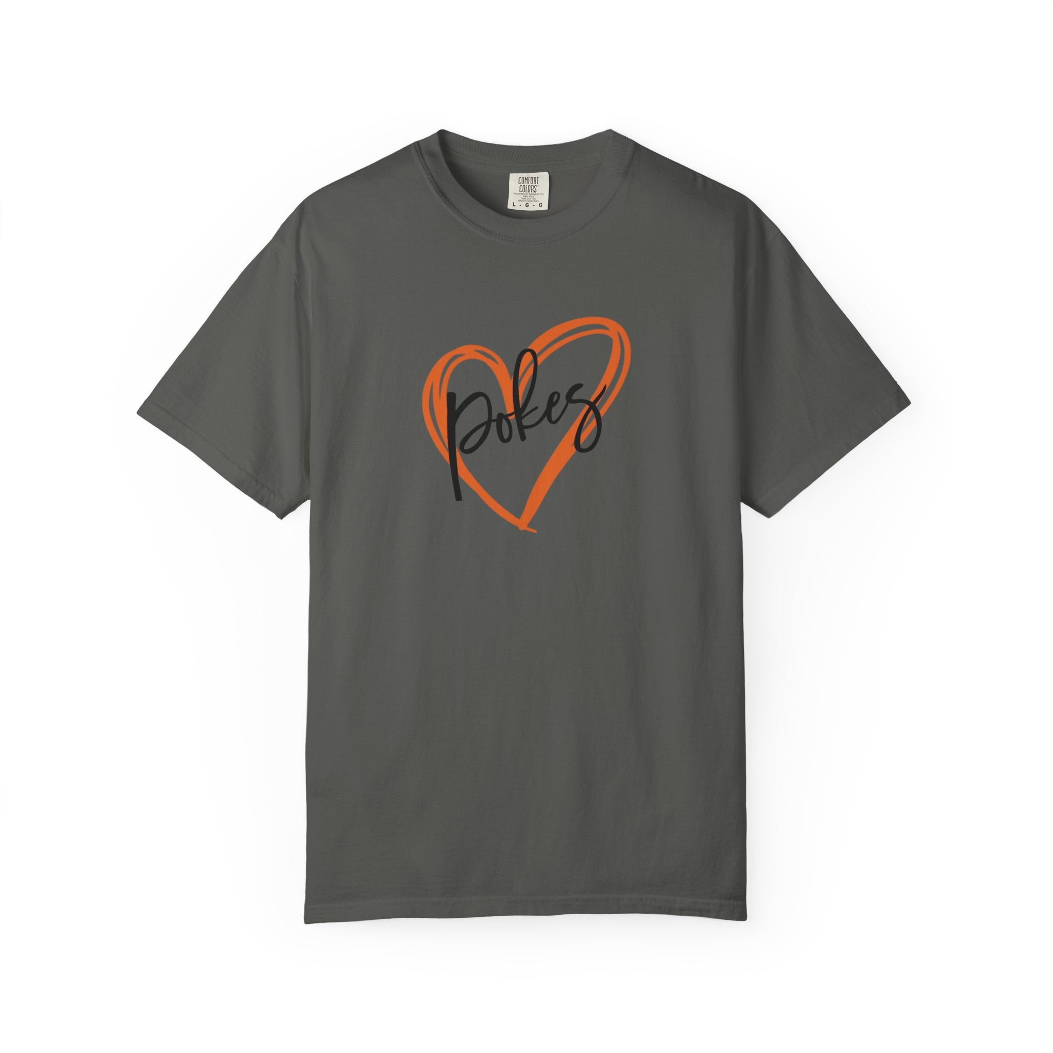 Go Pokes Heart Script T‑Shirt