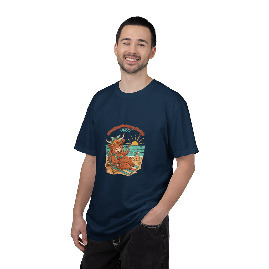 Retired Highland Cow at the Beach T-shirt