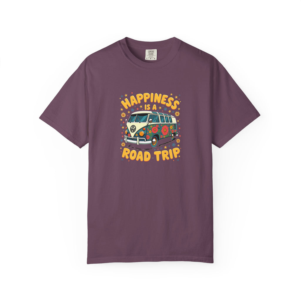Road Trip T-Shirt — "Happiness Is A Road Trip" Vintage Camper Tee
