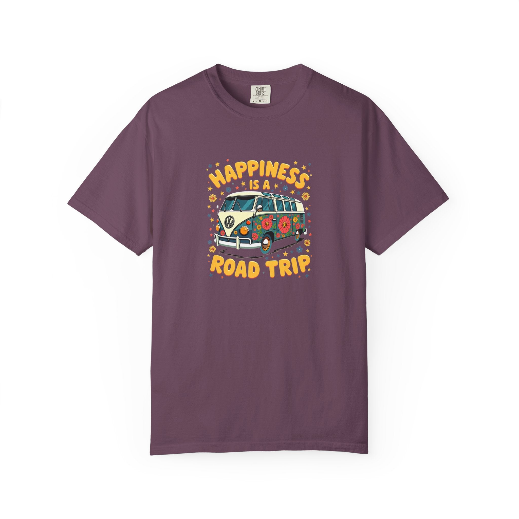 Road Trip T-Shirt — "Happiness Is A Road Trip" Vintage Camper Tee