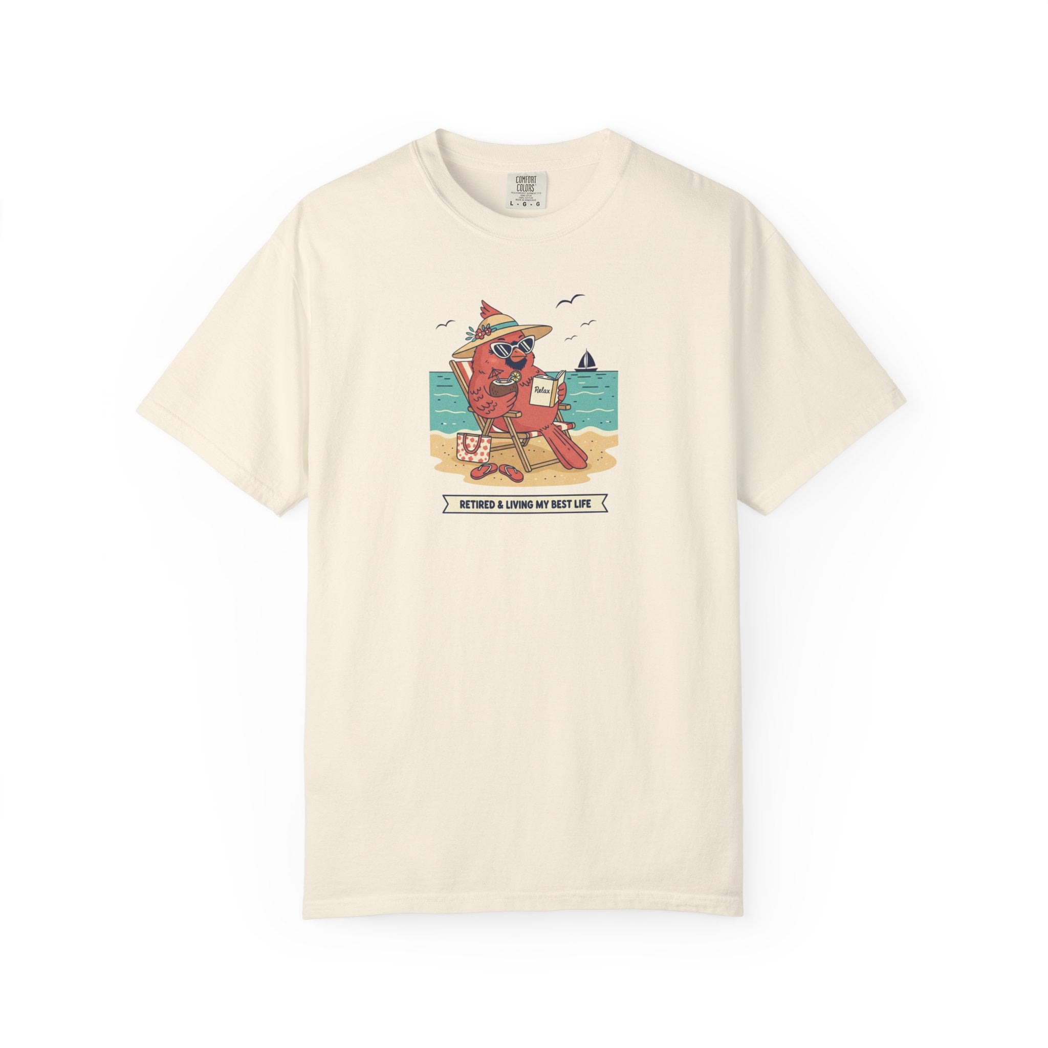 Beach Cardinal Relaxing T-Shirt — Retro Summer Tee