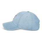 Embroidered Denim Hat "Summer Vibes Only" - Pink Flamingo Cap