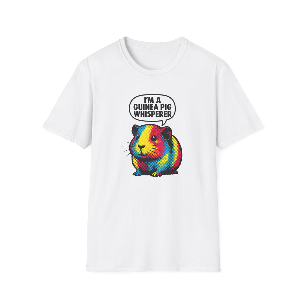 Guinea Pig Whisperer T‑Shirt — Colorful Rainbow Guinea Pig Tee