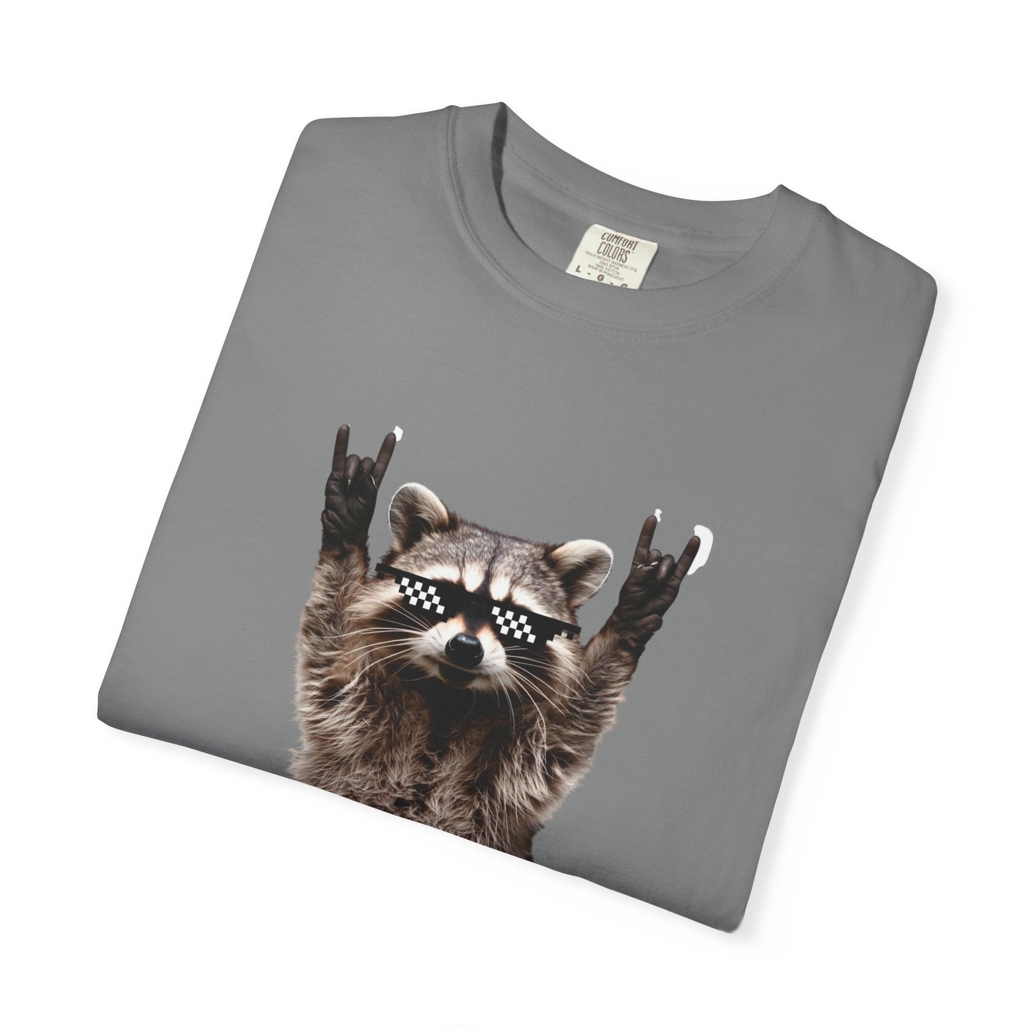 Rock On Raccoon T-Shirt — Cool Sunglasses Graphic Tee