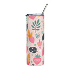 20oz Stainless Tumbler – Cute Summer Strawberries & Sun Insulated Travel Cup