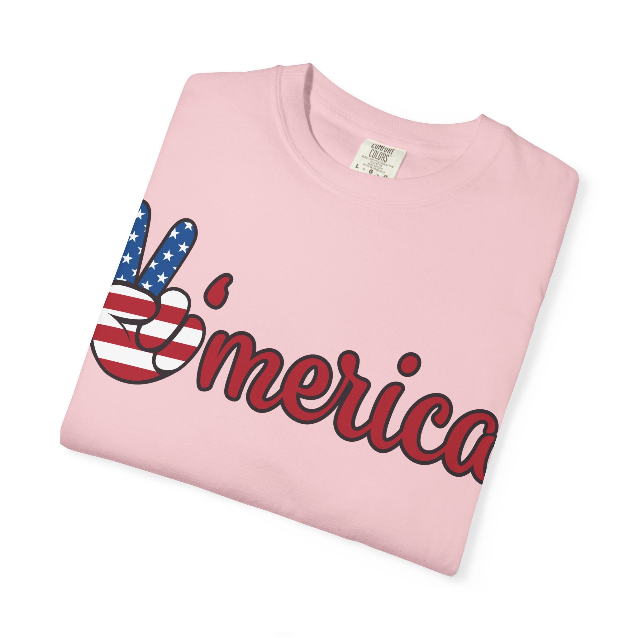 'Merica Peace Sign T-Shirt — Patriotic USA Flag Graphic Tee for 4th of July