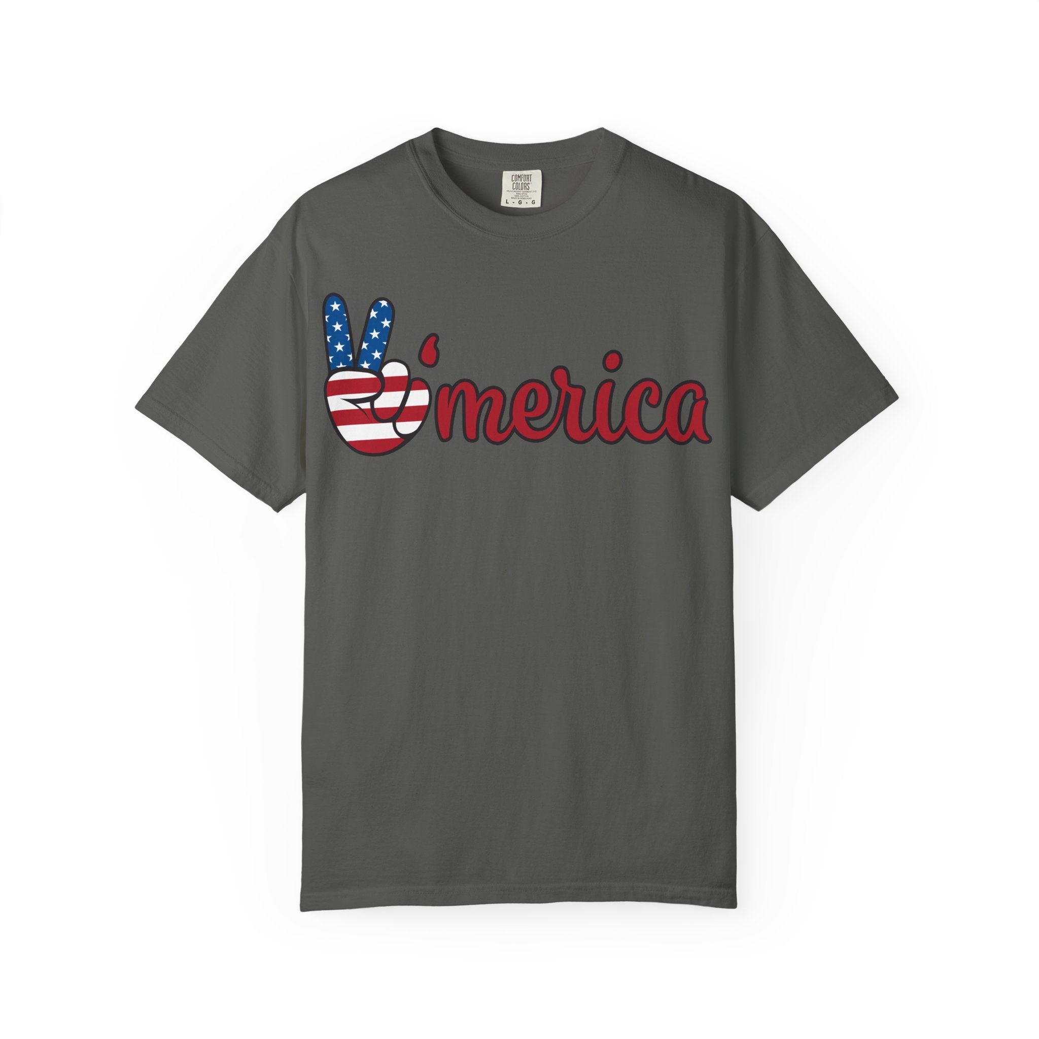 'Merica Peace Sign T-Shirt — Patriotic USA Flag Graphic Tee for 4th of July