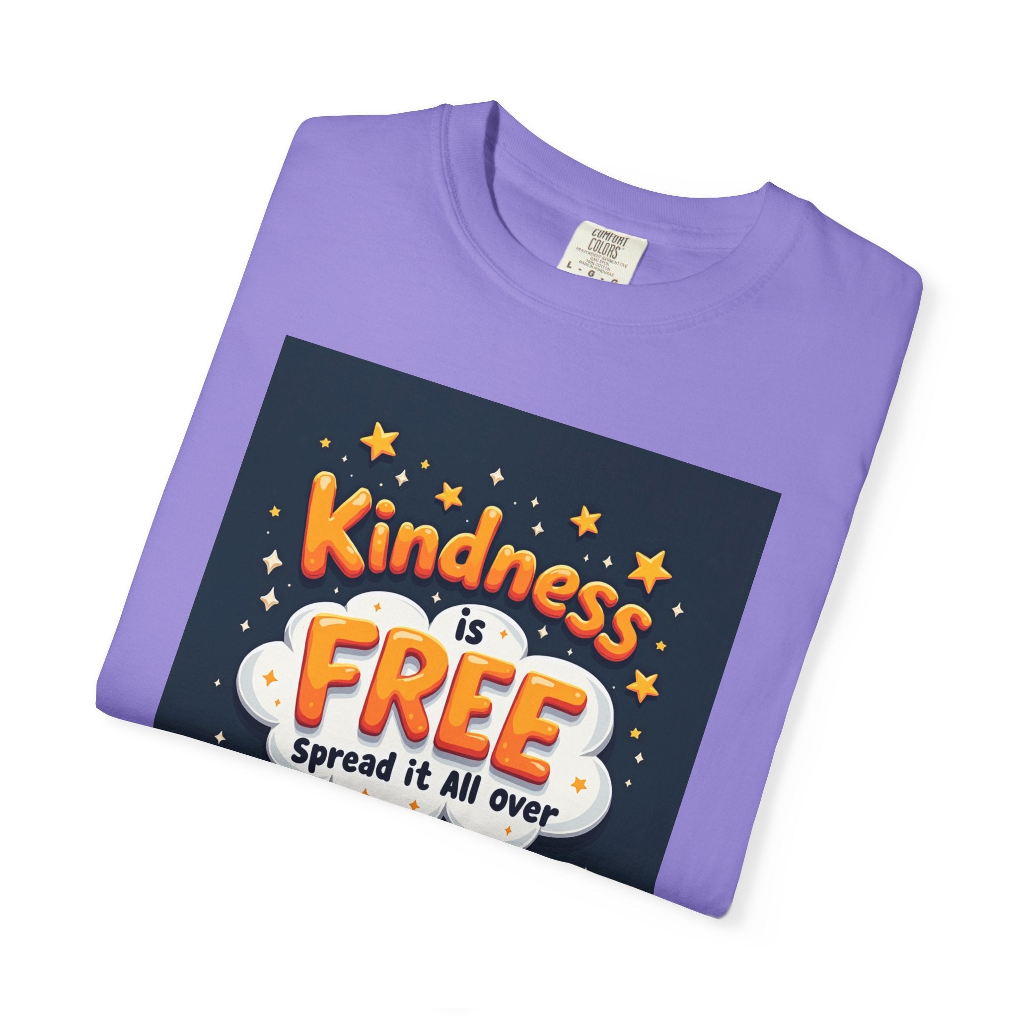 Kindness Is Free T-Shirt — 'Spread It All Over' Positive Graphic Tee