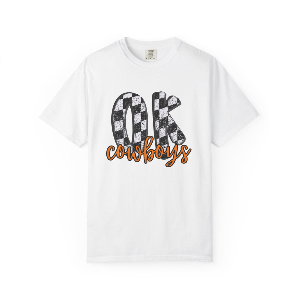 OK Cowboys Buffalo Check Graphic T-Shirt