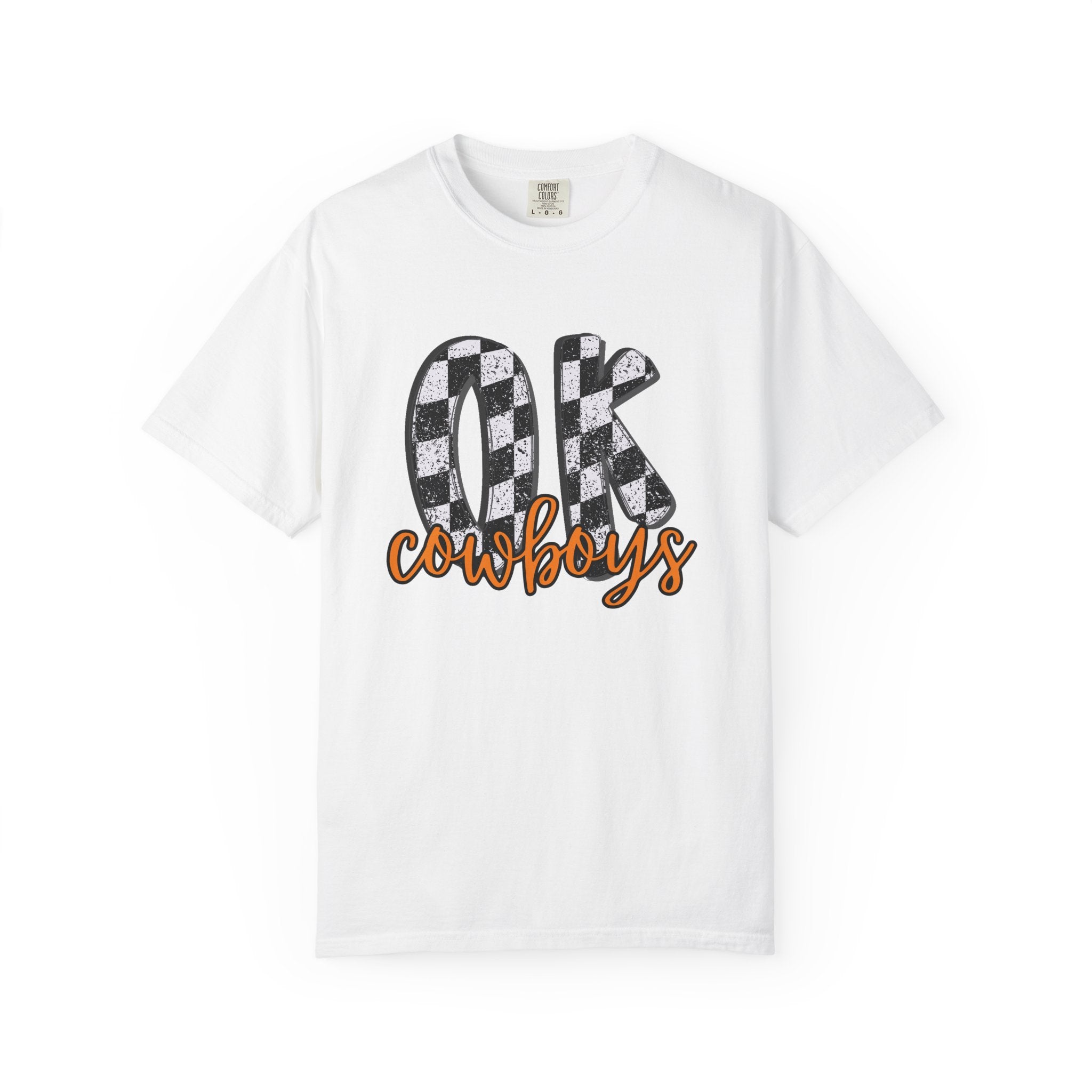 OK Cowboys Buffalo Check Graphic T-Shirt