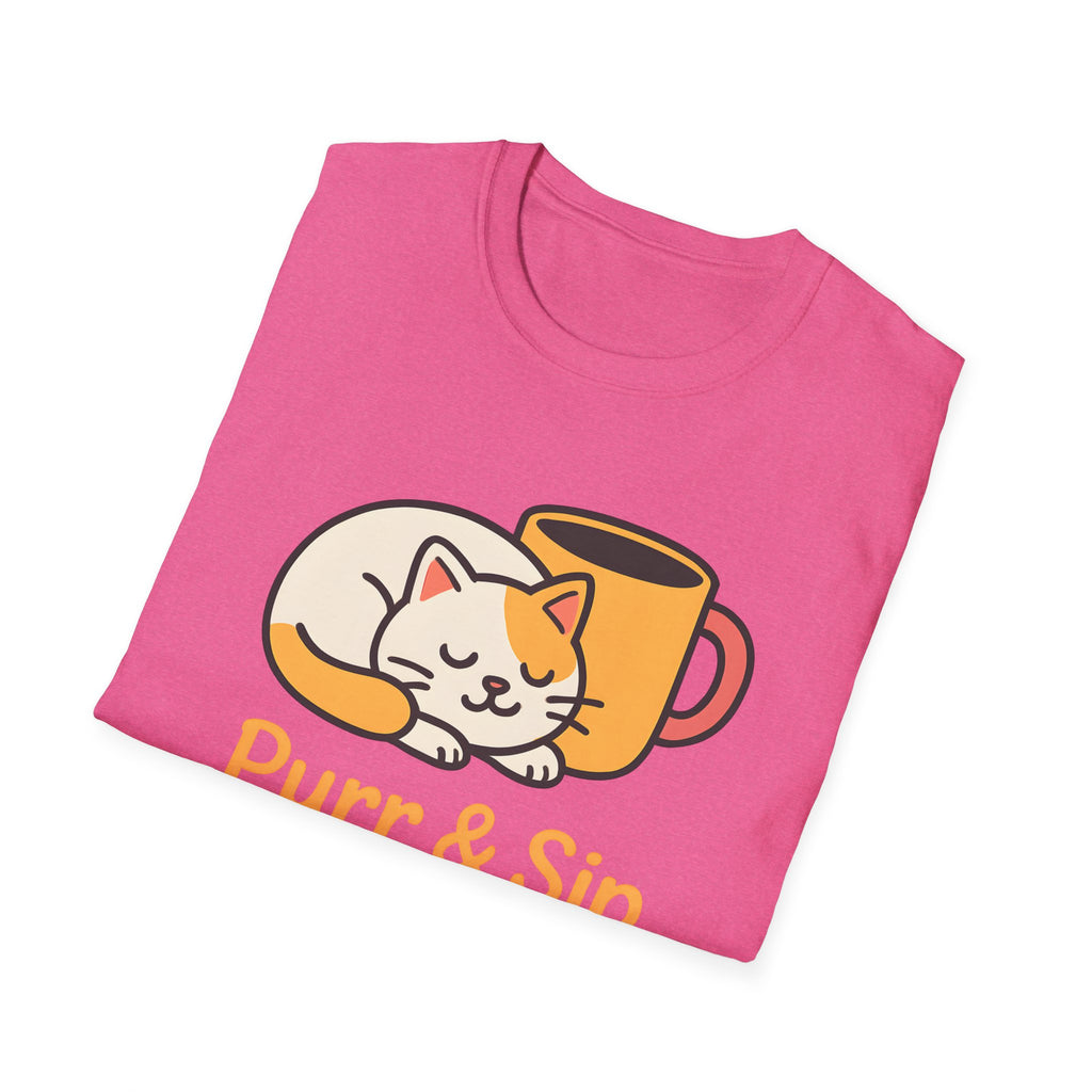 Purr & Sip Cat Coffee T-Shirt