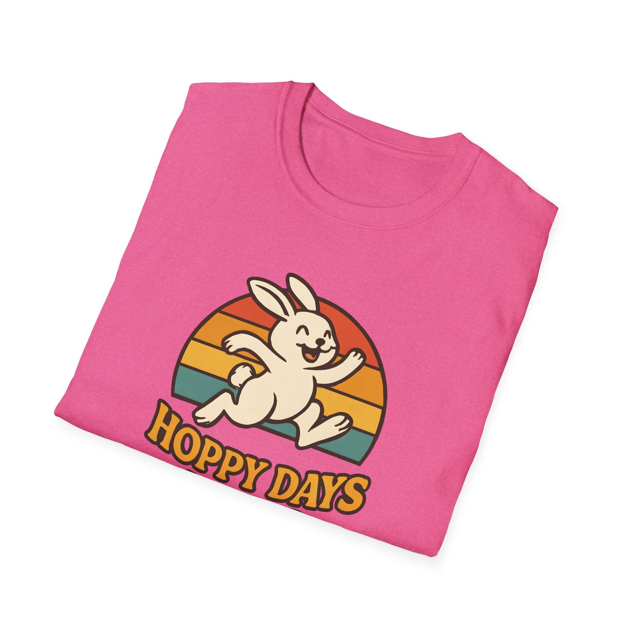 Hoppy Days Ahead T-Shirt — Retro Bunny Easter Tee