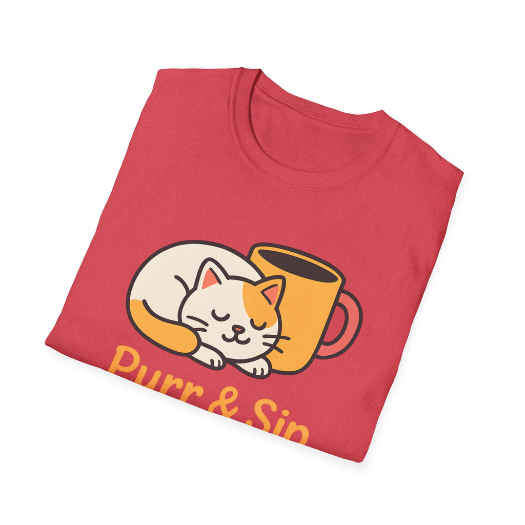 Purr & Sip Cat Coffee T-Shirt