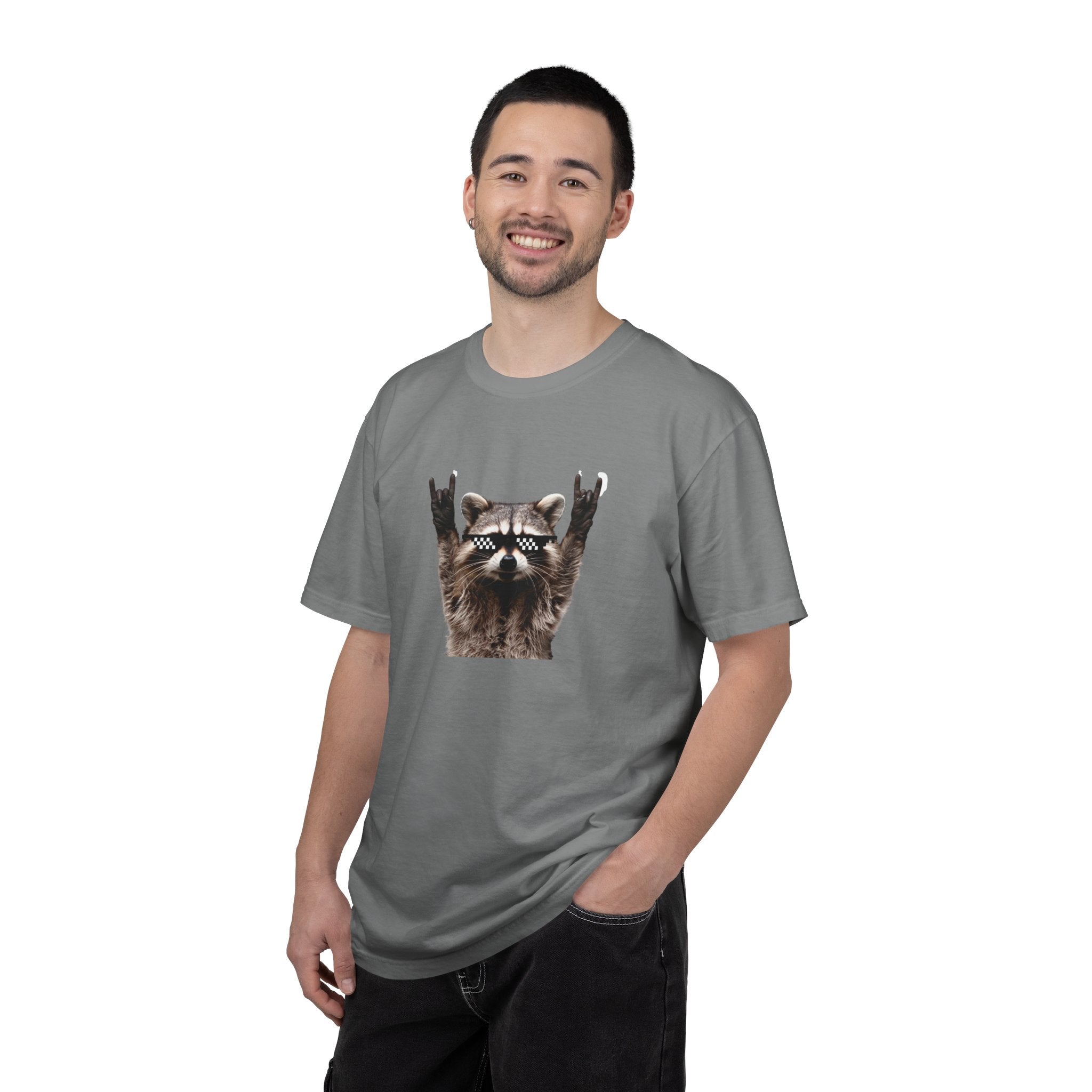 Rock On Raccoon T-Shirt — Cool Sunglasses Graphic Tee