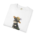 Dog with Sun Hat T-Shirt — Cute Puppy Gardening Graphic Tee