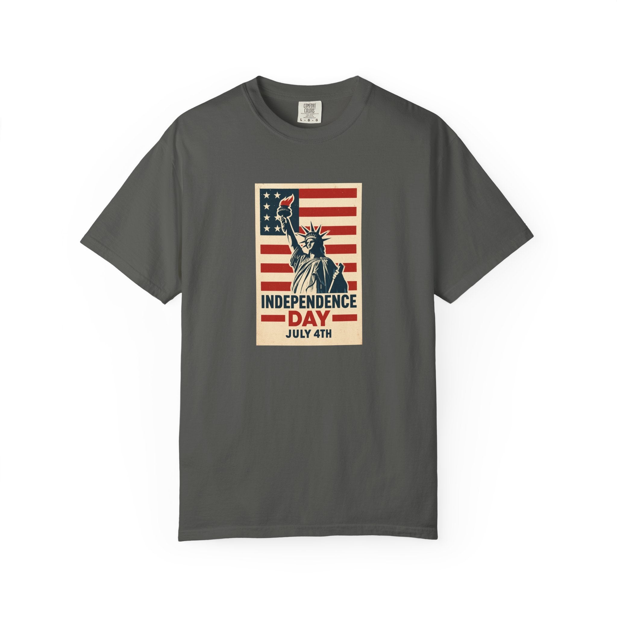 Independence Day T-Shirt – Statue of Liberty American Flag July 4th Graphic Tee