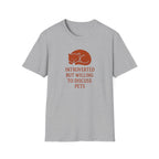 T-Shirt — "Introverted But Willing to Discuss Pets" Cat Graphic Tee