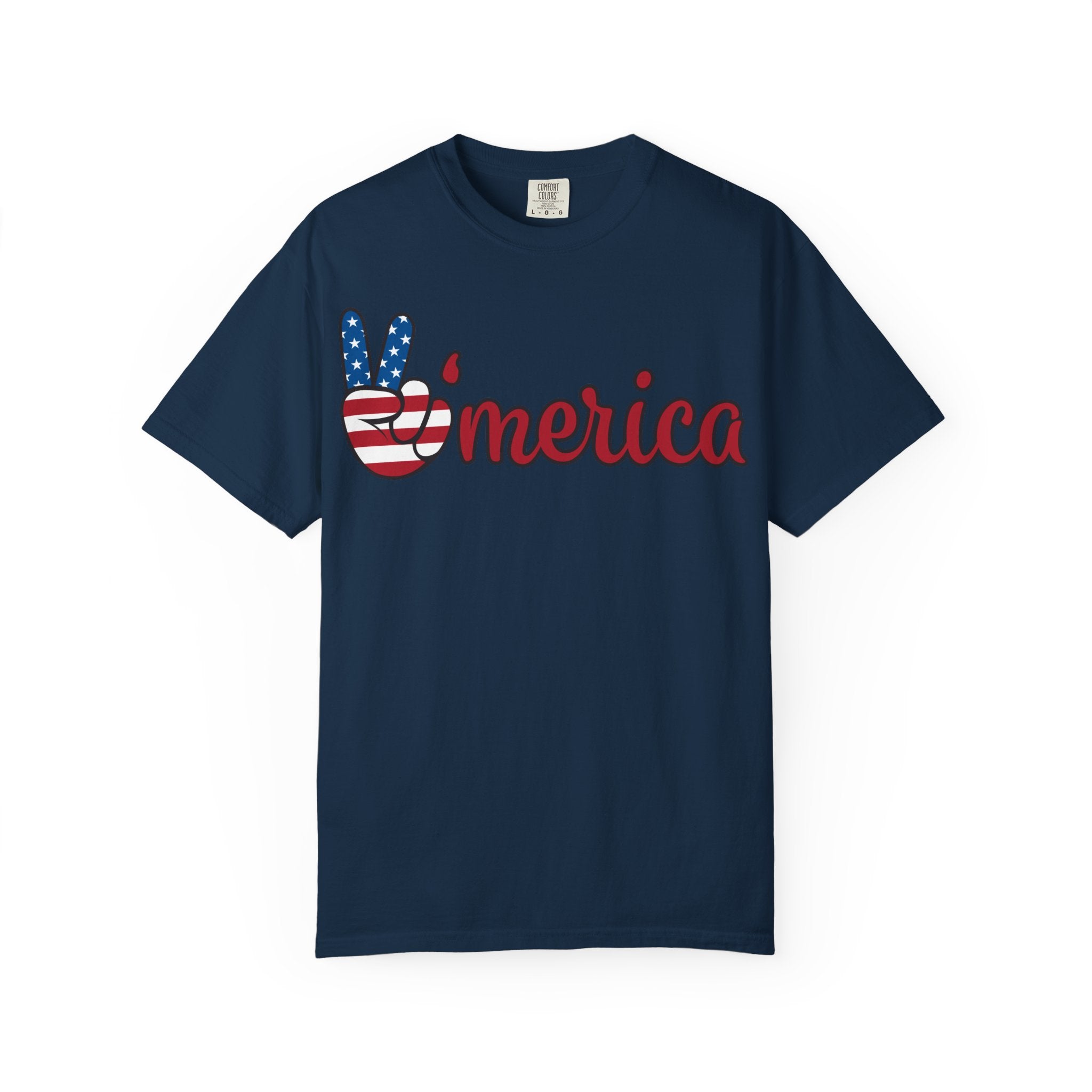 'Merica Peace Sign T-Shirt — Patriotic USA Flag Graphic Tee for 4th of July