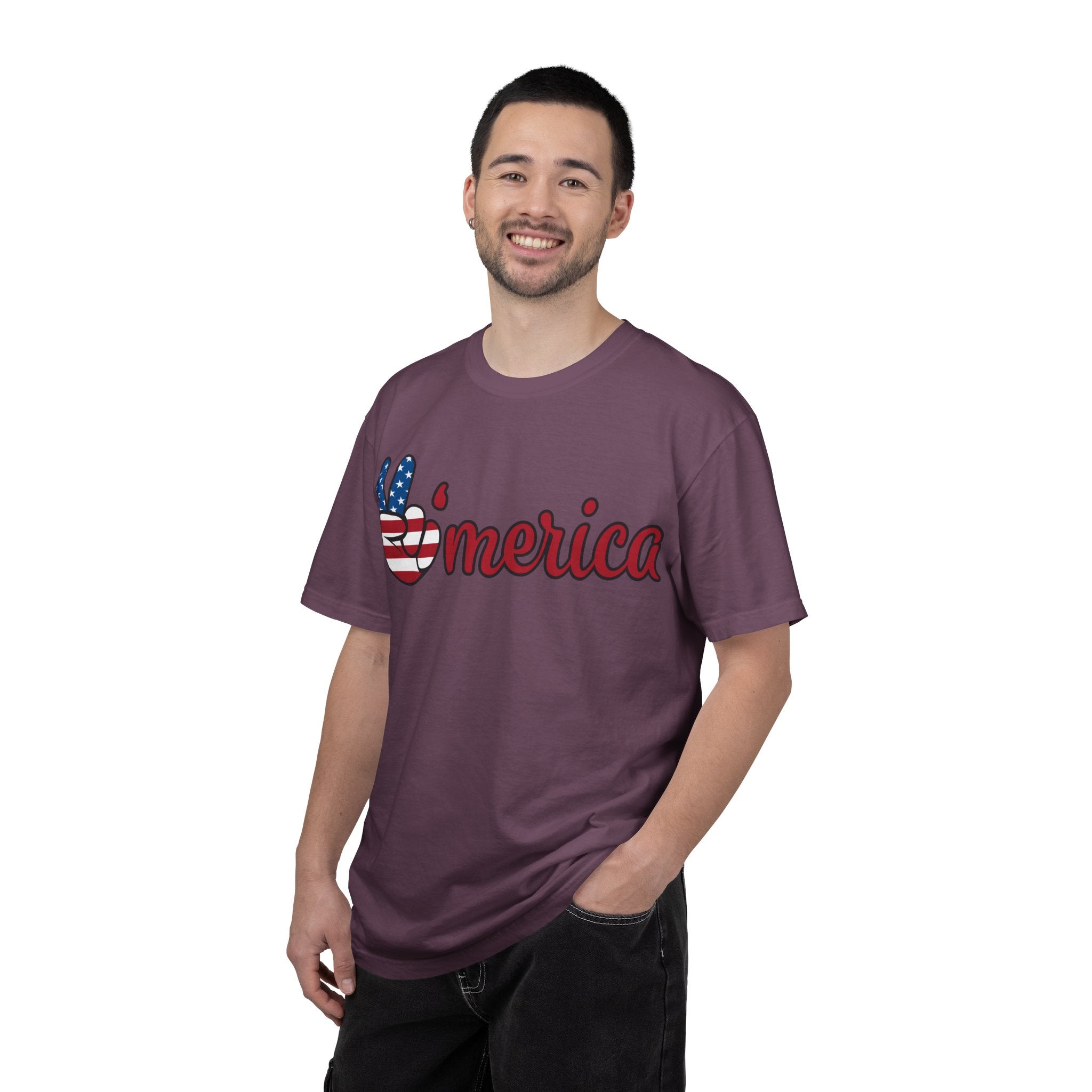 'Merica Peace Sign T-Shirt — Patriotic USA Flag Graphic Tee for 4th of July