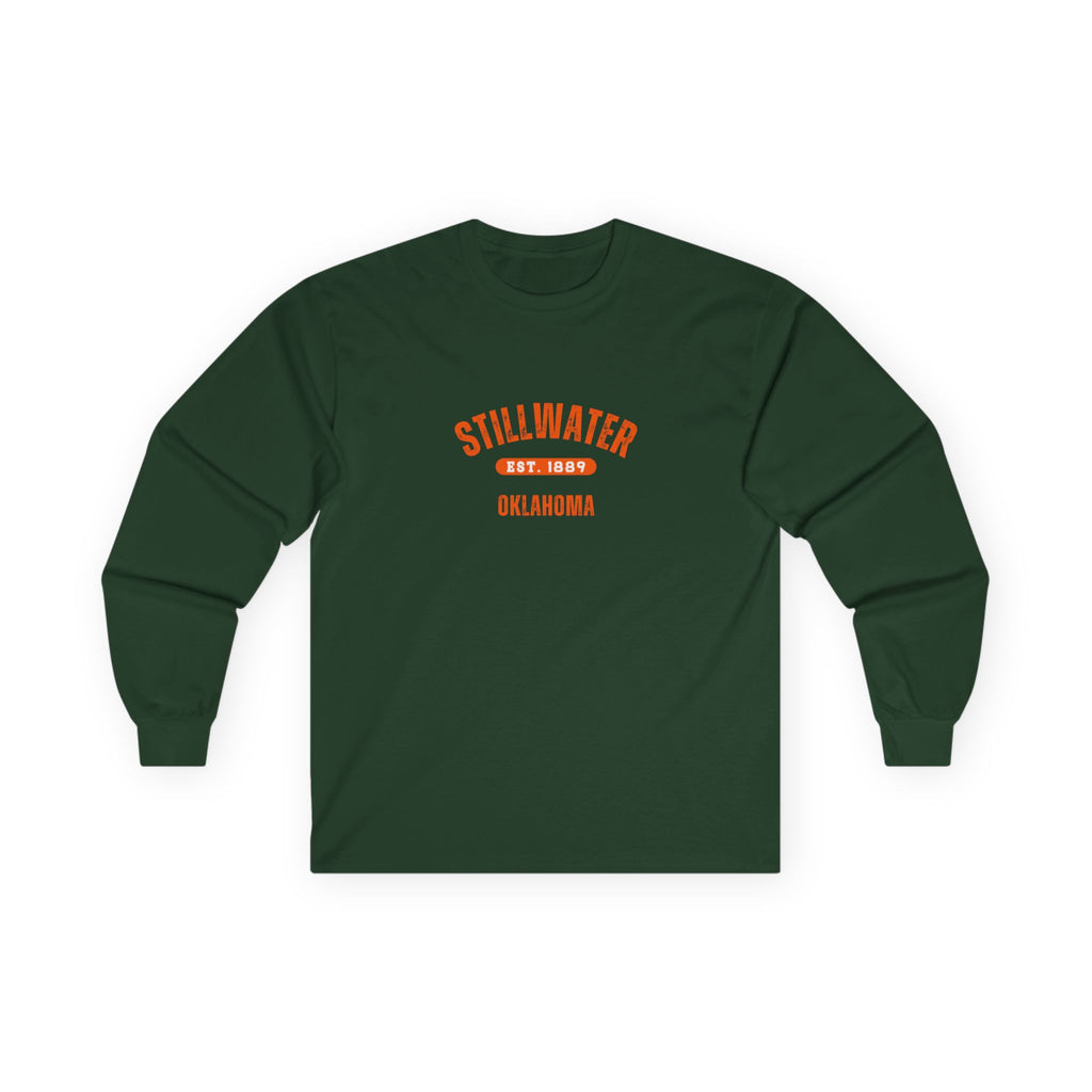 Stillwater Oklahoma Long Sleeve Tee — Vintage Campus Shirt