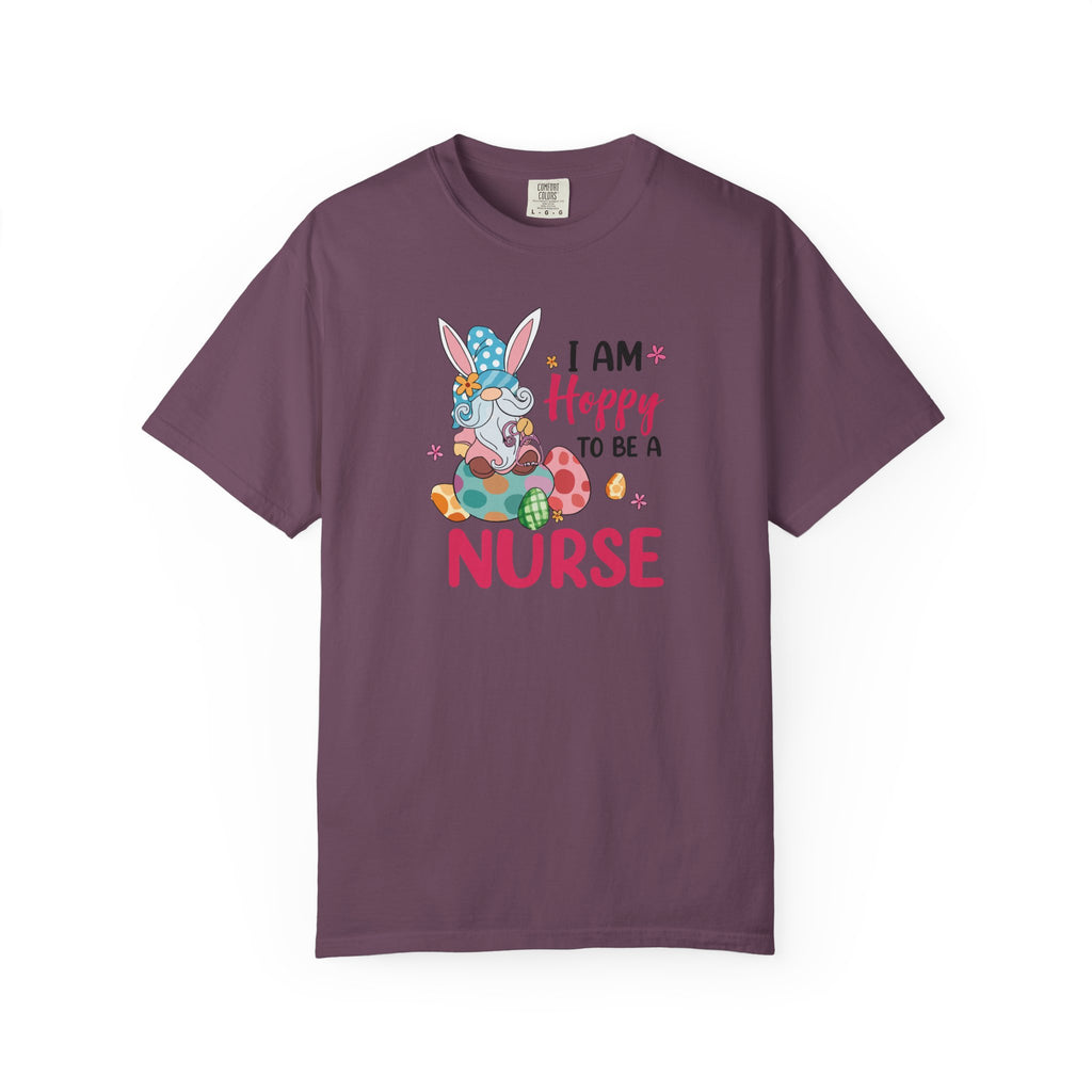Nurse Bunny T-Shirt — "I Am Hoppy to Be a Nurse" Cute Easter Tee