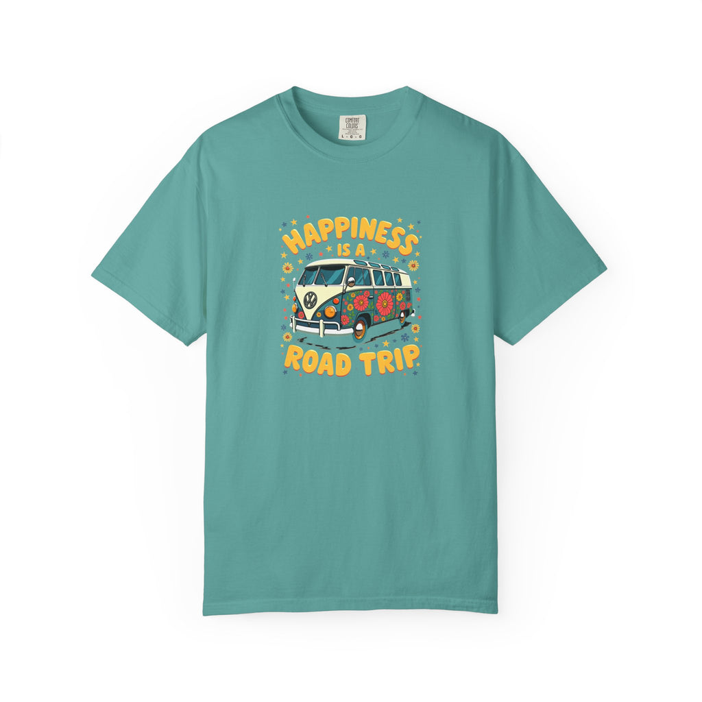 Road Trip T-Shirt — "Happiness Is A Road Trip" Vintage Camper Tee