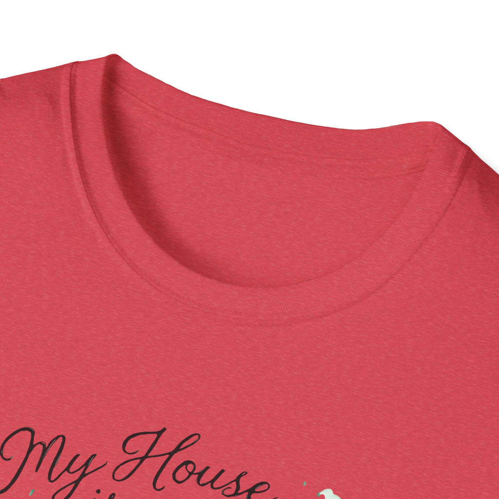 Dog House Watercolor T-Shirt — "My House is a Zoo" Cute Pet Lover Tee