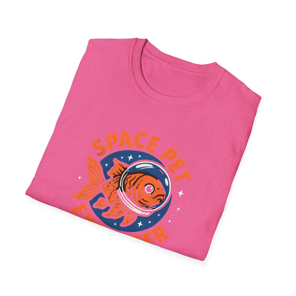 Space Pet Explorer T-Shirt — Retro Astronaut Goldfish Tee