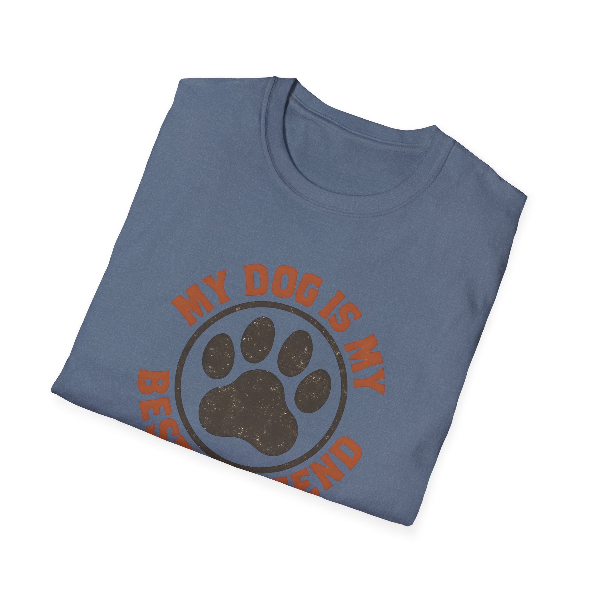 Dog Lover T‑Shirt — "My Dog Is My Best Friend" Paw Print Tee