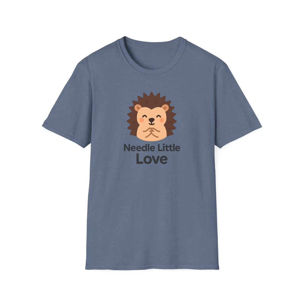 Hedgehog "Needle Little Love" T-Shirt — Cute Animal Graphic Tee