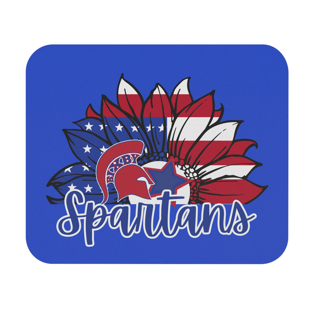 Spartans Patriotic Flower Mouse Pad