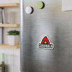 Cardinals Mascot Die-Cut Magnet — School Team Logo Refrigerator Sticker