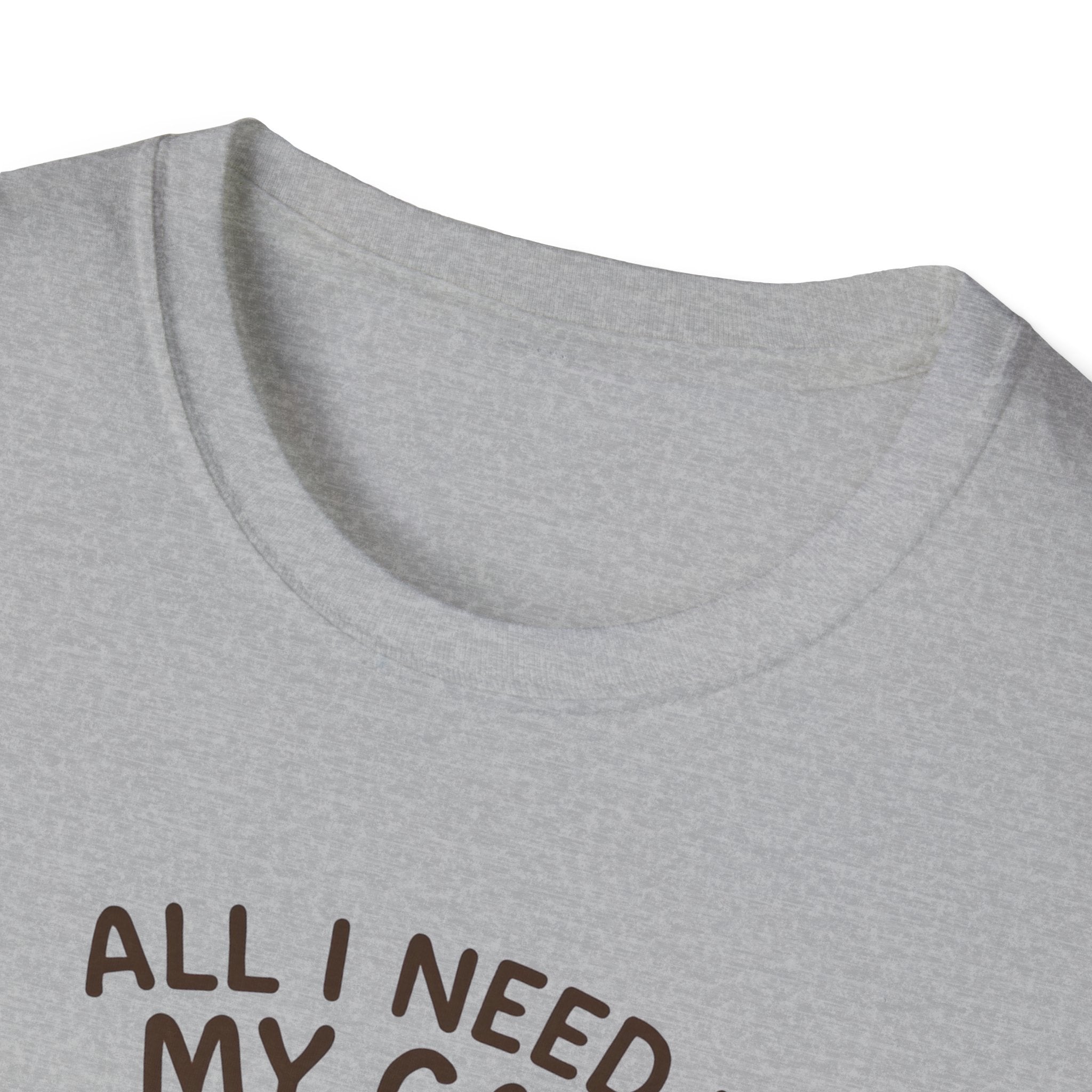 Cat and Coffee T‑Shirt — "All I Need Is My Cat and Coffee" Cute Cat in Mug Tee