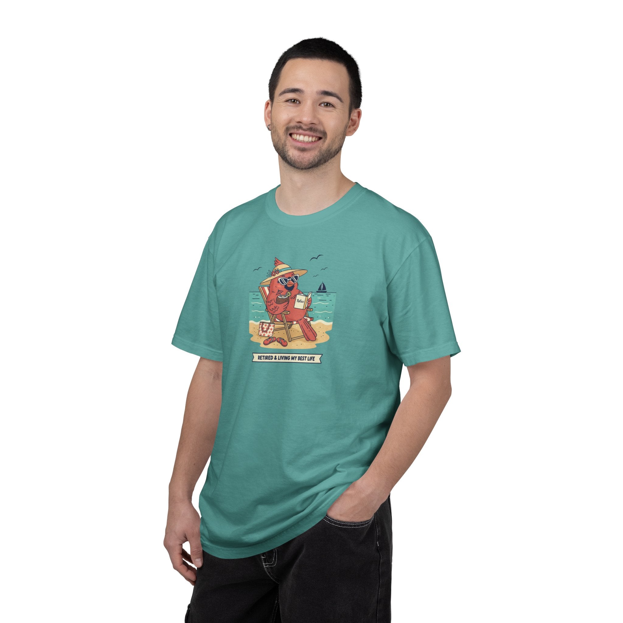 Beach Cardinal Relaxing T-Shirt — Retro Summer Tee