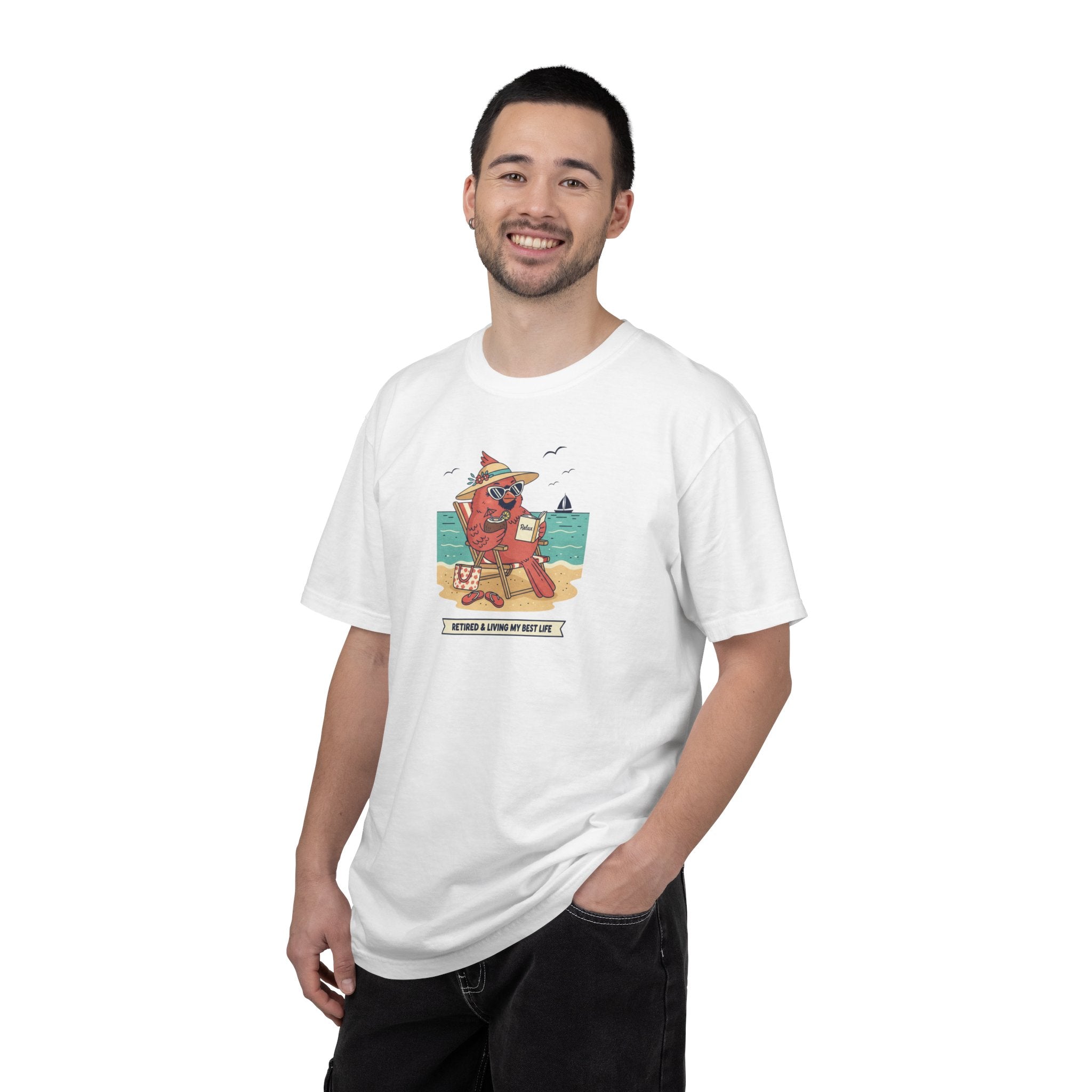 Beach Cardinal Relaxing T-Shirt — Retro Summer Tee